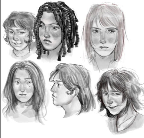 b&amp;w/line/sketch portraits/bust $20